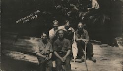 1913 People Sitting on Fallen Tree Guerneville, CA Original Photograph Original Photograph Original Photograph