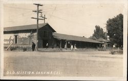 Old Mission Building Postcard