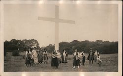 Singing at Base of Cross Postcard