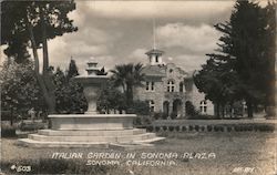 Italian Garden in Sonoma Plaza California Art Ray Postcard Postcard Postcard