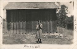 Alice and Bill the Dog Postcard