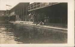 Two Women Sitting Next to a Swimming Pool Boyes Hot Springs, CA Postcard Postcard Postcard