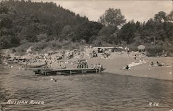 Beach Bathers Russian River, CA Postcard Postcard Postcard