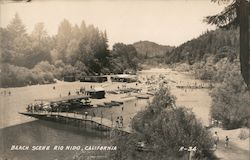 Beach Scene Rio Nido, CA Postcard Postcard Postcard