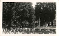 Benches and Building Rio Nido, CA Hasek Photo Postcard Postcard Postcard