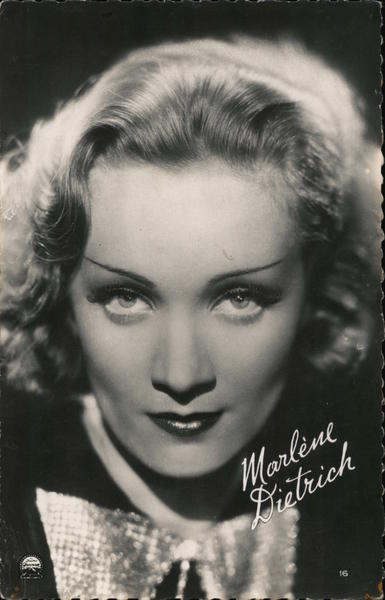 Marlene Dietrich Actresses Postcard