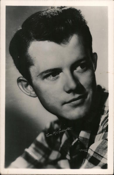 Lon McCallister Actors Postcard