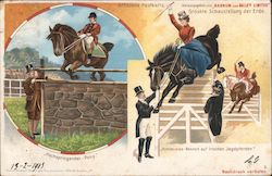 Barnum and Bailey limited. Jumping Pony, obstacle race on Irish hunting horses. Circus Postcard Postcard Postcard