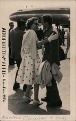 Maureen O'Sullivan and Tom Clause Aeropuerto-Madrid Spain Postcard