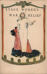 Stage Women's War Relief Red Cross Postcard Postcard Postcard