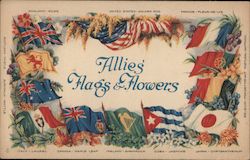 Allie's Flags & Flowers World War I Postcard Postcard Postcard