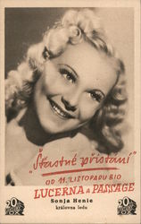 Sonja Henie Actresses Postcard Postcard Postcard