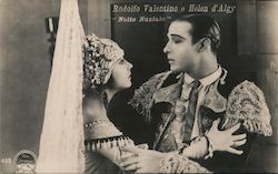 Rudolfo Valenino and Helen D'Algy "Notte Nuziale" Performers & Groups Postcard Postcard Postcard