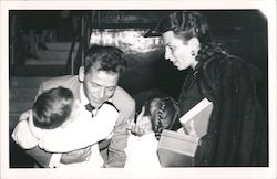 Frank Sinatra with wife and two children Postcard