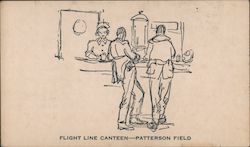 FLIGHT LINE CANTEEN-PETTERSON FIELD Red Cross Postcard Postcard Postcard