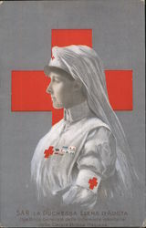 S.A.R. La Duchessa Elena D'Aosta Red Cross Postcard Postcard Postcard