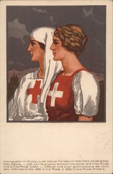 Red Cross Nurse and White Cross Nurse. Postcard Postcard Postcard