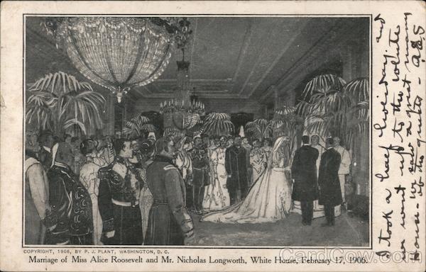 Marriage of Miss Alice Roosevelt and Mr. Nicholas Longworth, White ...