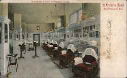 Barbershop St. Francis Hotel Postcard