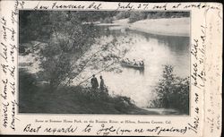 Scene at Summer Home Park on the Russian River HIlton, CA Postcard Postcard Postcard