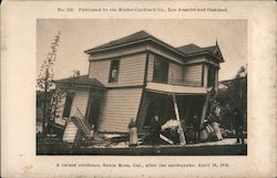 A Ruined Residence After the Earthquake, April 18, 1906 Postcard