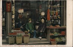 Chinese Grocery and Vegetable Store, Dupont Street near Clay, Chinatown Postcard