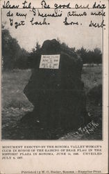 Bear Flag Monument Sonoma, CA Postcard Postcard Postcard