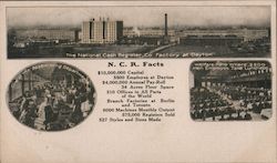 N.C.R. Facts, factory, assembling department, Welfare hall men dining room Postcard