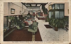 The Lobby, Botsford Hotel, Sixth St., just North of Broadway San Diego, CA Postcard Postcard Postcard