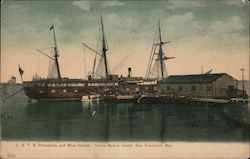 U.S.T.S. Pensacola and Boat House. Yerba Buena Island. San Francisco, CA Postcard Postcard Postcard