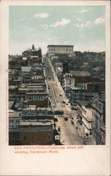 California Street Hill Showing Fairmount Hotel San Francisco, CA Postcard Postcard Postcard