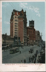 The Mutual Bank, Chronicle and Crocker Building, Market Street San Francisco, CA Postcard Postcard Postcard