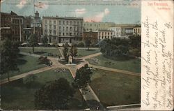 Portsmith Square - Chinatown in background destroyed by earthquake and fire Apr. 18, 1906 Postcard