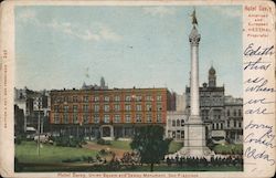 Hotel Savoy, Union Square and Dewey Monument San Francisco, CA Postcard Postcard Postcard