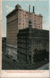 Merchants Exchange and Safe Deposit Buildings, from California and Montgomery Streets San Francisco, CA Postcard Postcard Postcard