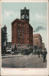 Market and Kearny Streets, showing Chronicle and Crocker Buildings San Francisco, CA Postcard Postcard Postcard