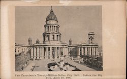 San Francisco's twenty million dollar City Hall before the blg fire, April 18, 1906 California Postcard Postcard Postcard