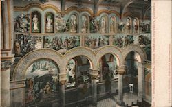 Interior of Memorial Church, Stanford University Postcard