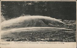 Hydraulic Mining - San Domingo Mine Postcard