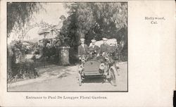 Entrance to Paul De Longpre Floral Gardens Postcard