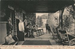 Veranda, Pierpont Cottages, Ojai Valley Postcard