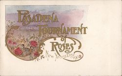 Pasadena Tournament of Roses - New Years Day 1908 California Postcard Postcard Postcard