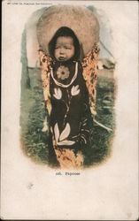 Papoose: baby carried in a traditional papoose Native Americana Postcard Postcard Postcard