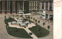 City Hall Square and Lick Monument San Francisco, CA Postcard Postcard Postcard