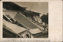 Vendome Hotel Annex after the Eartquake, April 18, 1906 Postcard