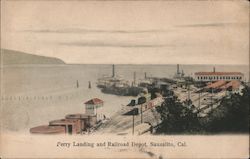 Ferry Landing and Railroad Depot Postcard