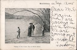 Fishing in Dry Creek, Foot of North Street Healdsburg, CA Postcard Postcard Postcard