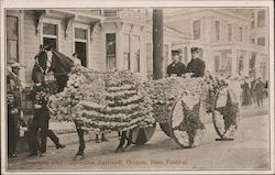 Decorated Fire Apparatus, Rose Festival Postcard