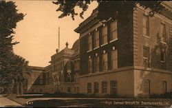 High School 19th & K St Sacramento, CA Postcard Postcard Postcard