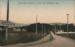 Automobile Boulevard Postcard